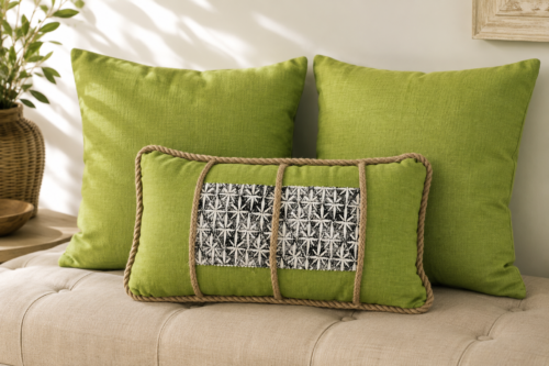Nautical Green Outdoor Pillow Set