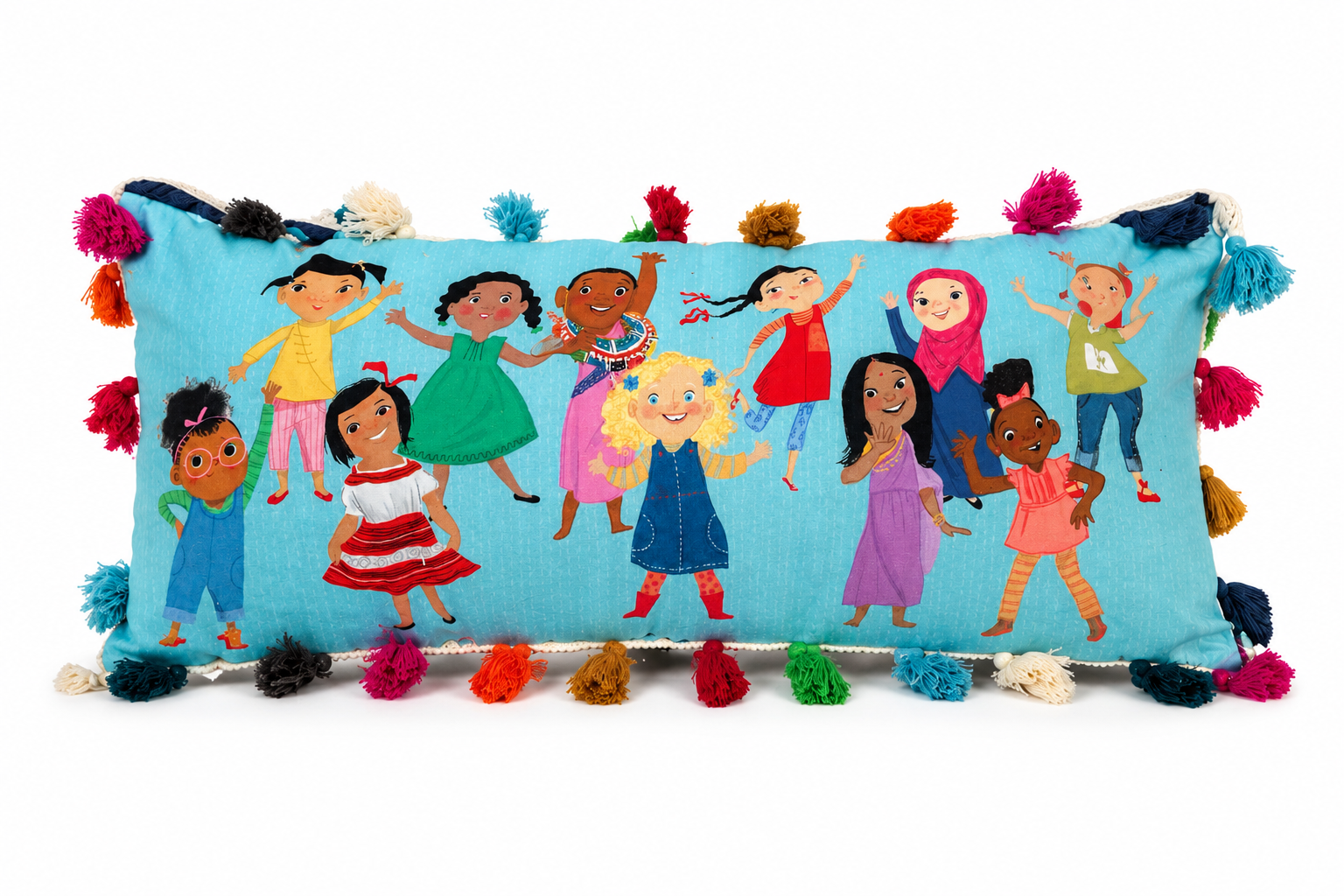 Wonderful girls pillow with tassels - Image 3